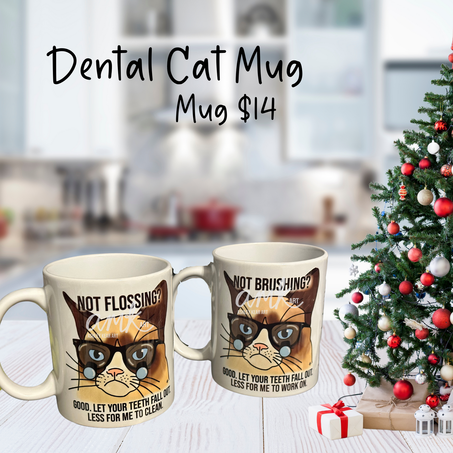 Dental Cat Mug: Not Brushing or Flossing