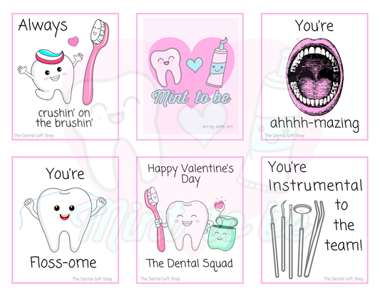 Dental Valentines Cards: Digital Download