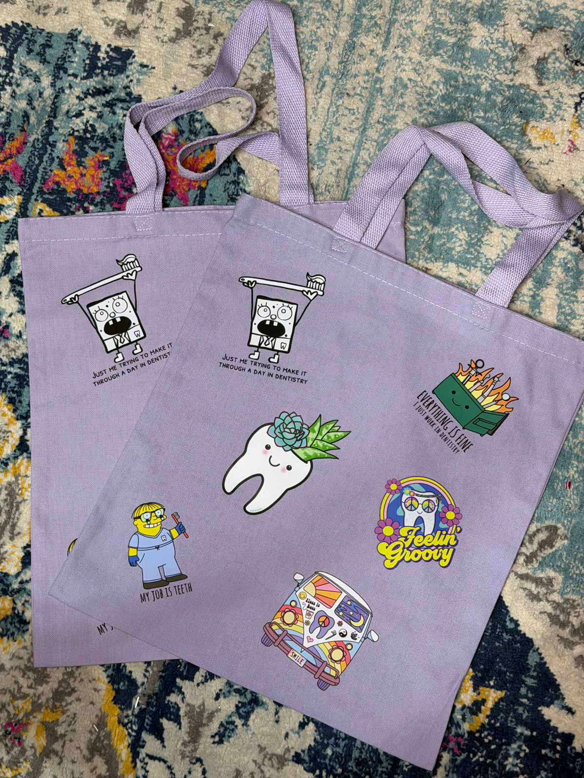 AMK Art: Collage Canvas Tote