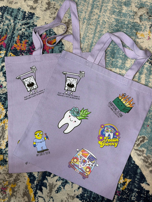 AMK Art: Collage Canvas Tote