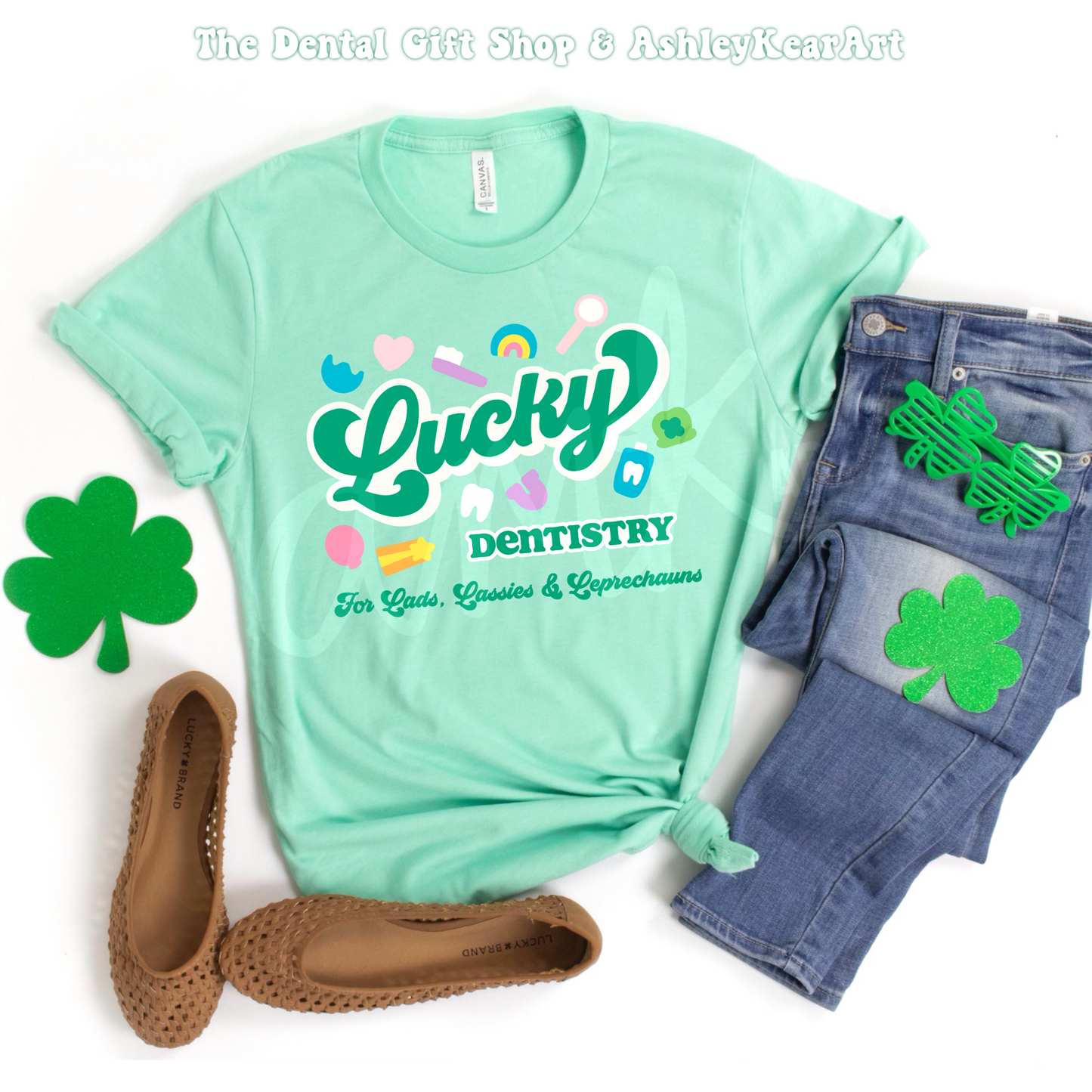 Lucky Dental St. Patty's Shirt Design by AMK ART