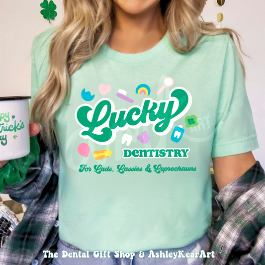 Lucky Dental St. Patty's Shirt Design by AMK ART