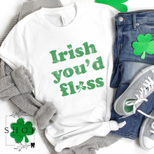 Load image into Gallery viewer, Irish You&#39;d Floss White Shirt
