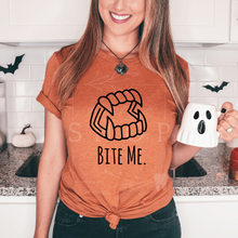 Load image into Gallery viewer, Bite Me Halloween Tee (Autumn)
