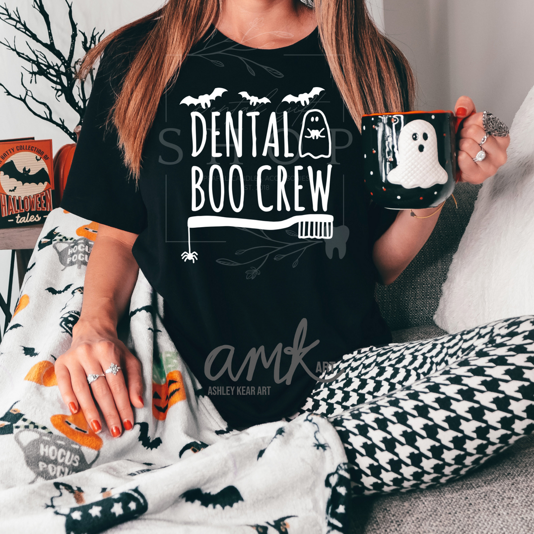 Dental Boo Crew Black Bella Shirt